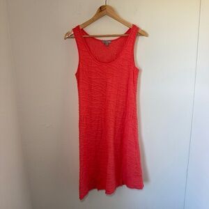 Horny Toad Dress Women's Coral MD Samba Wave Tank Textured Outdoor Casual